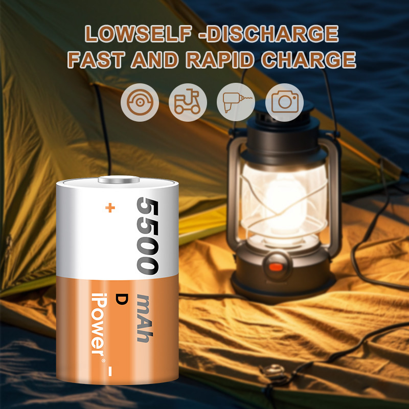 500 Cycles D NiMH Battery 5500mAh Rechargeable NiMH Battery