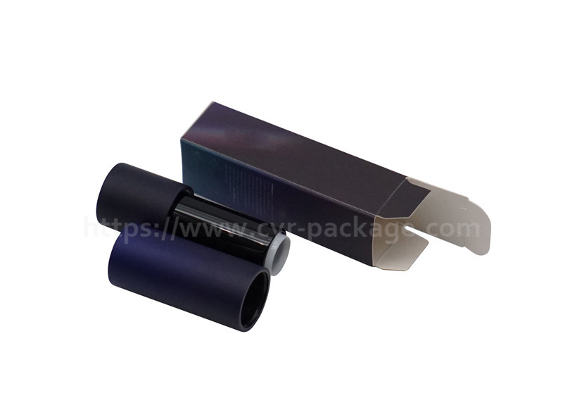 Round Magnetic Lipstick Tube 3.5g Gradient Metal Cosmetic Container