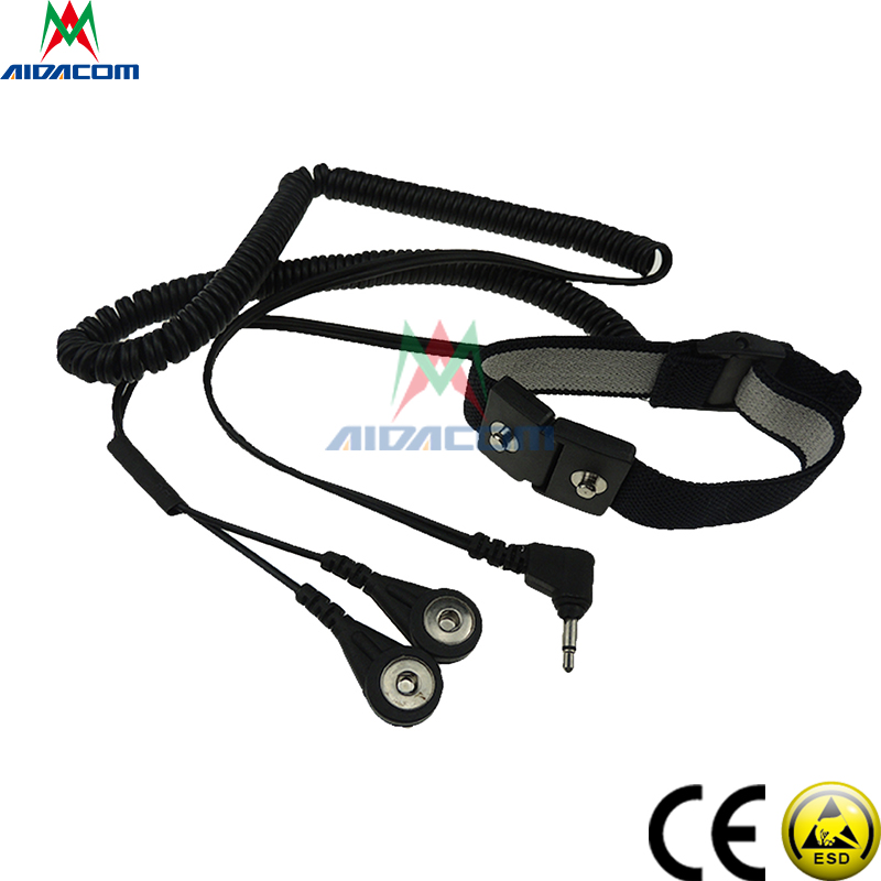 Blue Black 7MM Snap 1M5% ABS ESD Wrist Strap