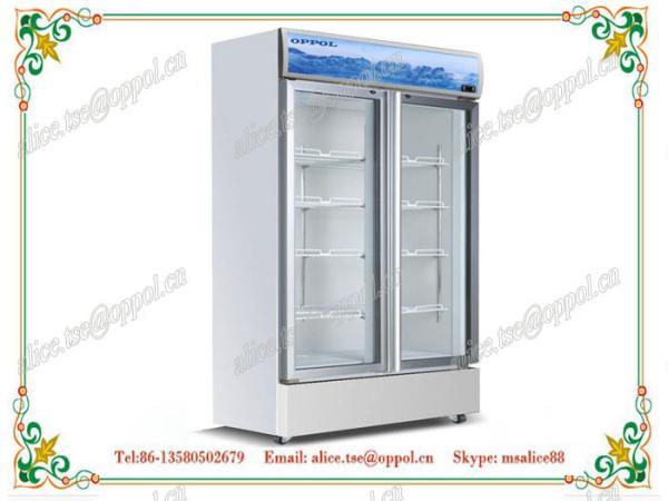 OP-808 CE Approved Upright Glass Door Medical Freezer, Storage Laboratory