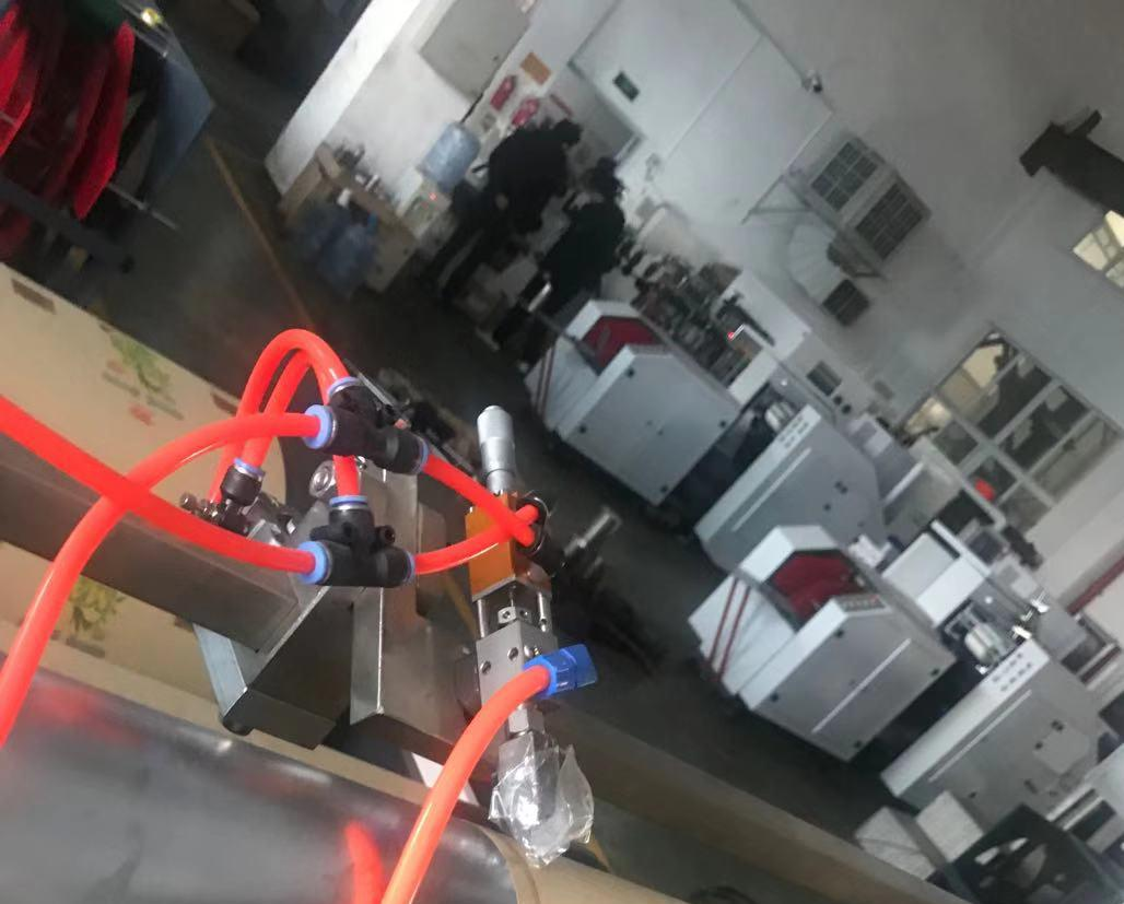 Semi Automatic Paper Bag Making Machine Square Bottom Brown