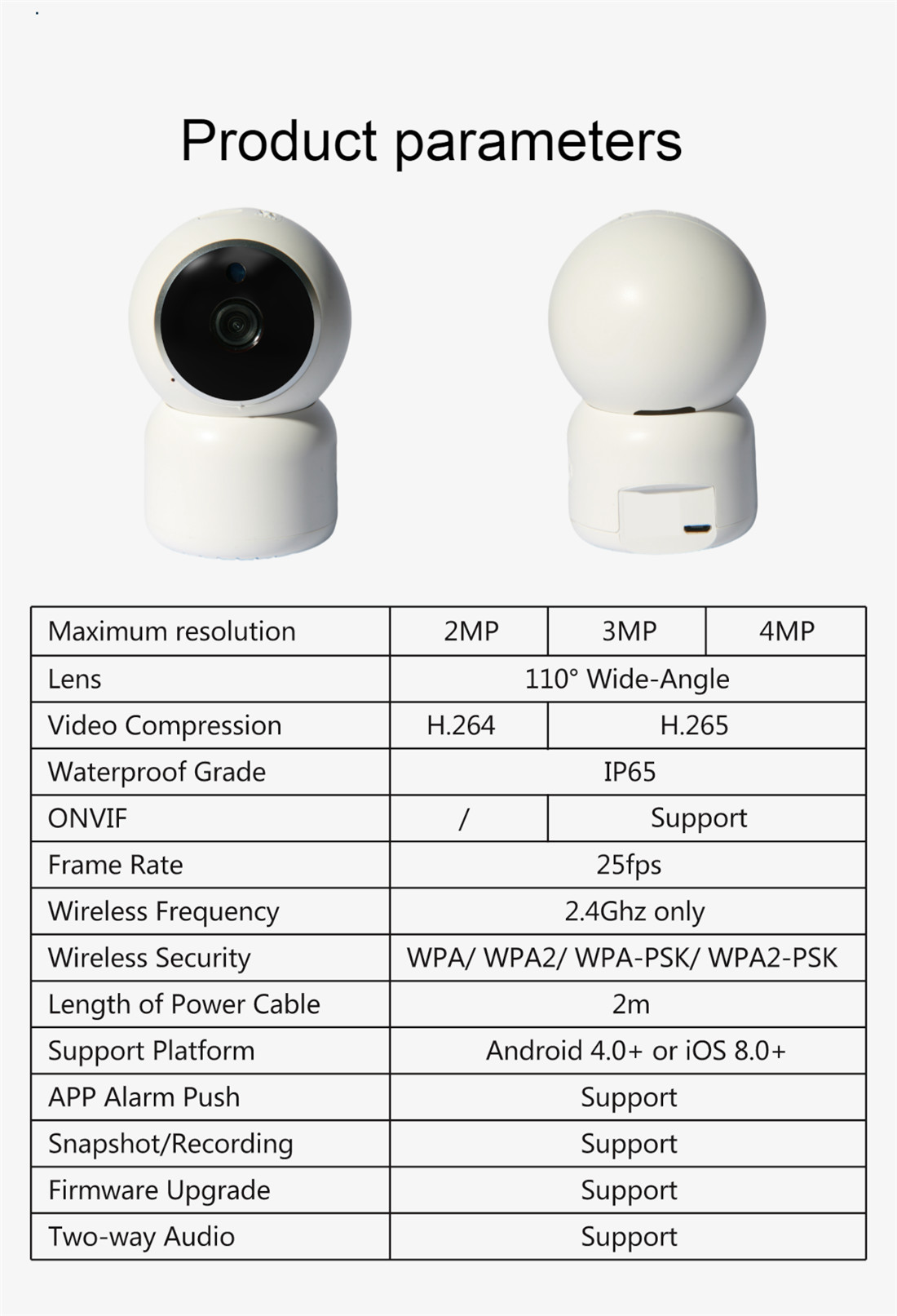 Auto-tracking Wi-Fi IP Camera 1080P Indoor Mini Camera Smartlife Wireless Mini Network Camera(JV-TY212QE(Y31))