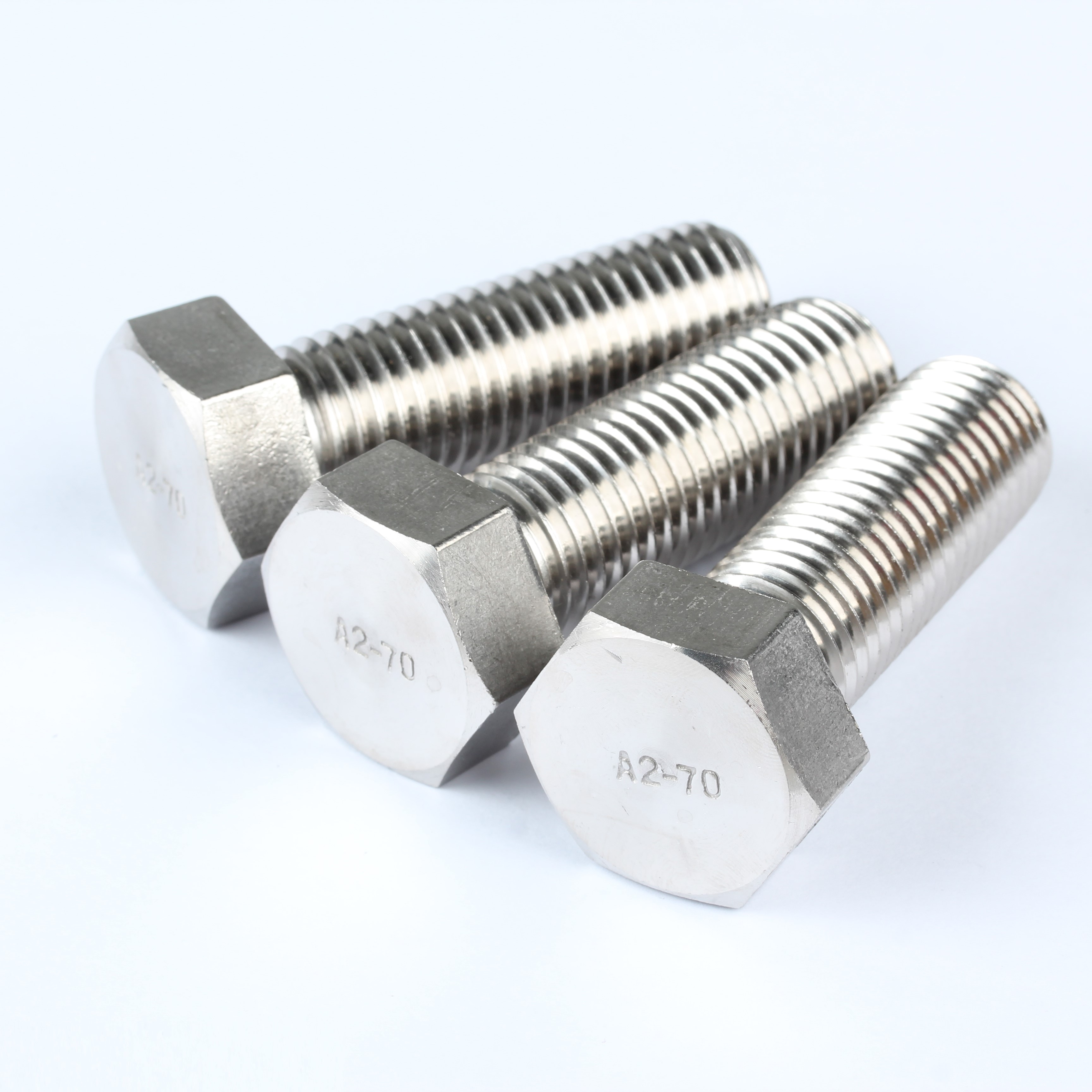MS Gr 8.8 Full Threaded Hex Head Bolts Duplex SUS Passivated Super Austenitic M3-M42