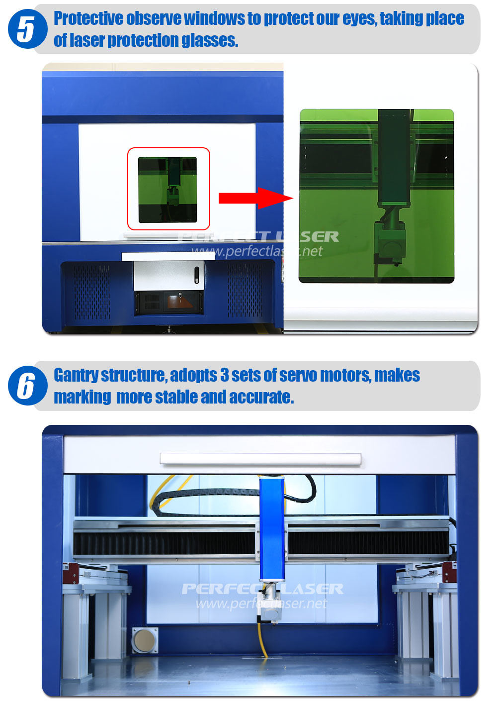 Air Cooled Fiber Laser Marking Machine 6000mm/s Large Format 900x600mm 1200 Watt