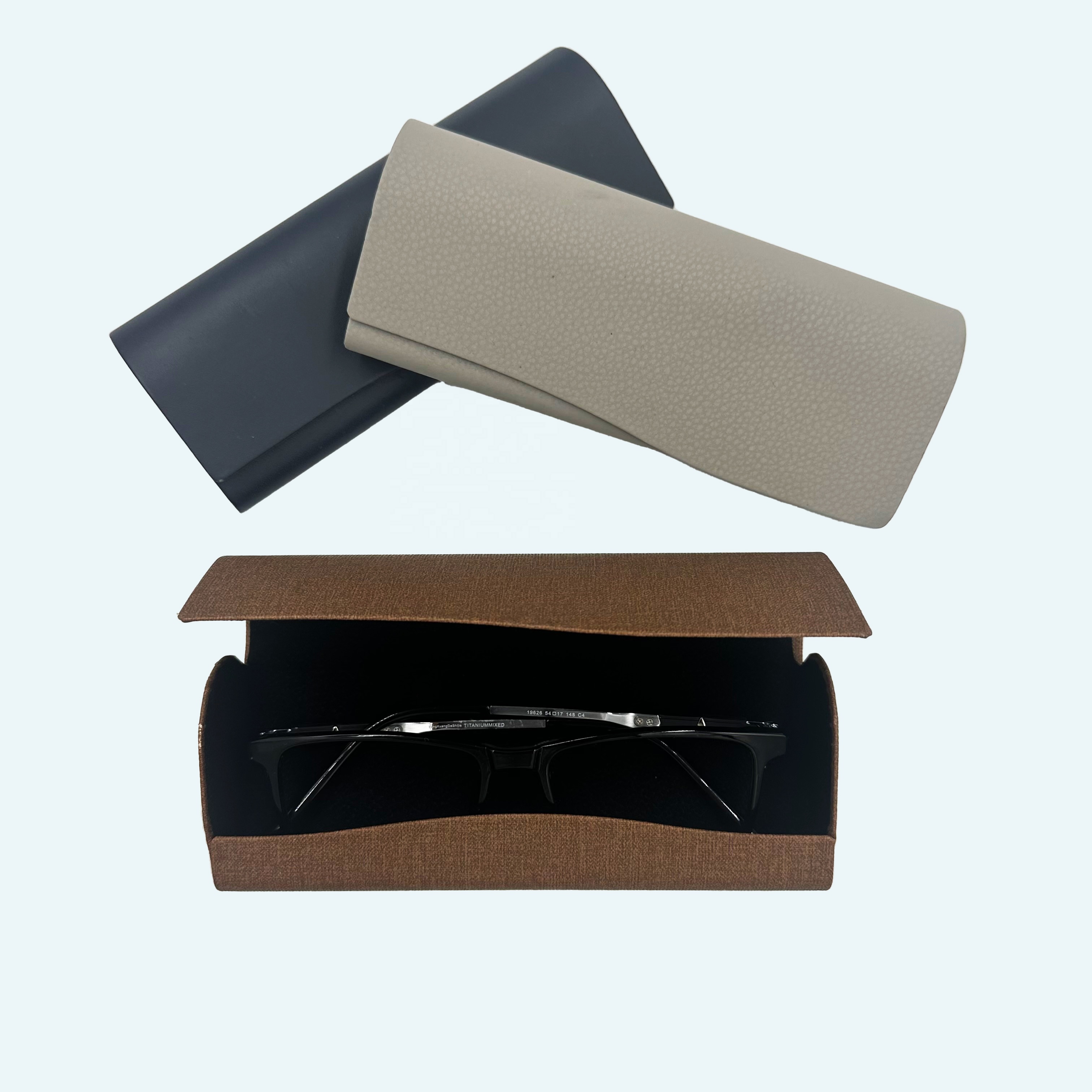 Scratchproof Hand Made Foldable Eyeglass Case Customized Size Color