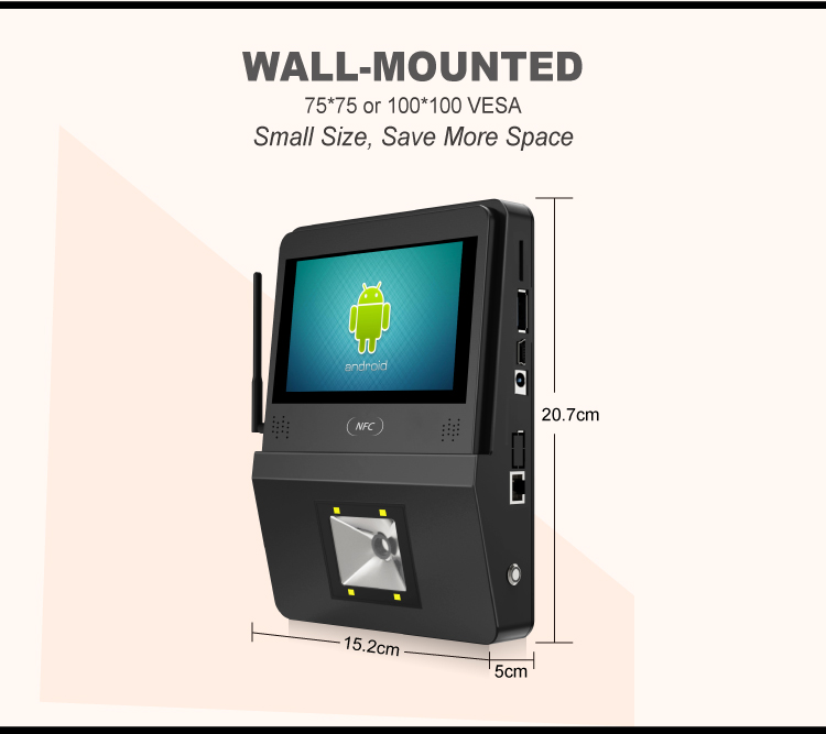 5'' Supermarket Touch Screen Verifier with Scanner and SDK Function D133