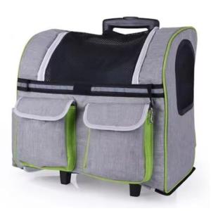 China Wholesale Wheeled Pet Bag Traveling Trolley Pet Luggage Backpack Bag With Wheels wholesale