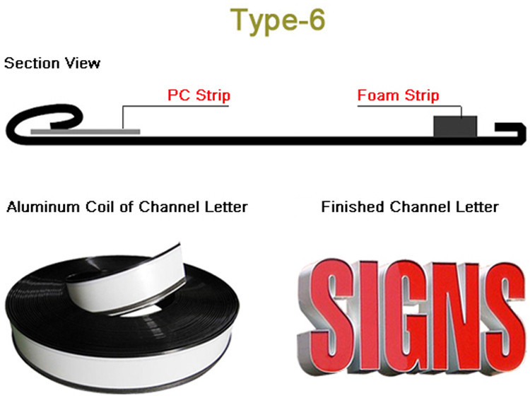 Channelume Aluminum Strip Color Mirror Aluminum Coil Strip For Channel Letter
