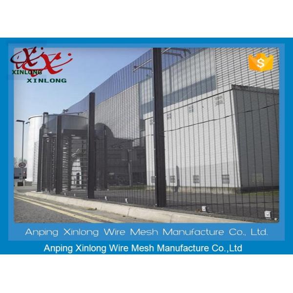 Anti - Climbing Galvanized 358 High Security Fence Convenient Installation for Airport