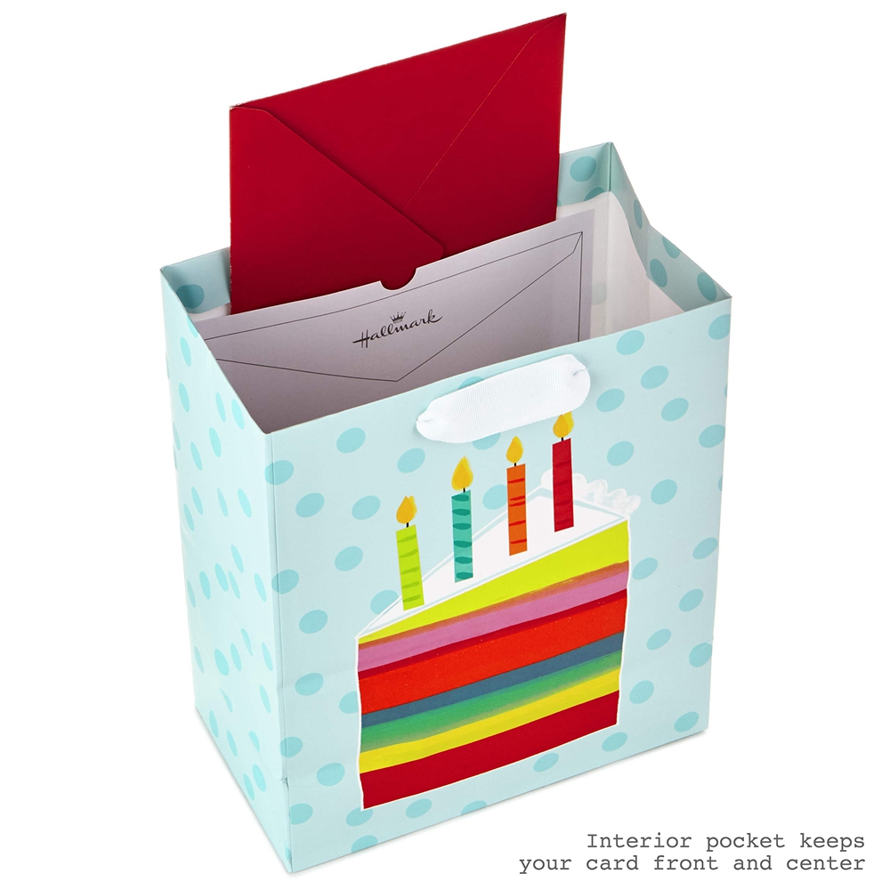 Customized Logo CMYK 4 Color Offset Printing Blue Paper Bag for Kids Birthday Souvenir