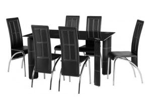 China 150cm Glass 6 Seater 62kgs Modern Dining Room Sets wholesale