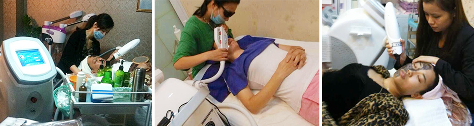 DEESS 3 In 1 Body Hair Removal Machine , Ice Cooling Skin Rejuvenation Laser Machine