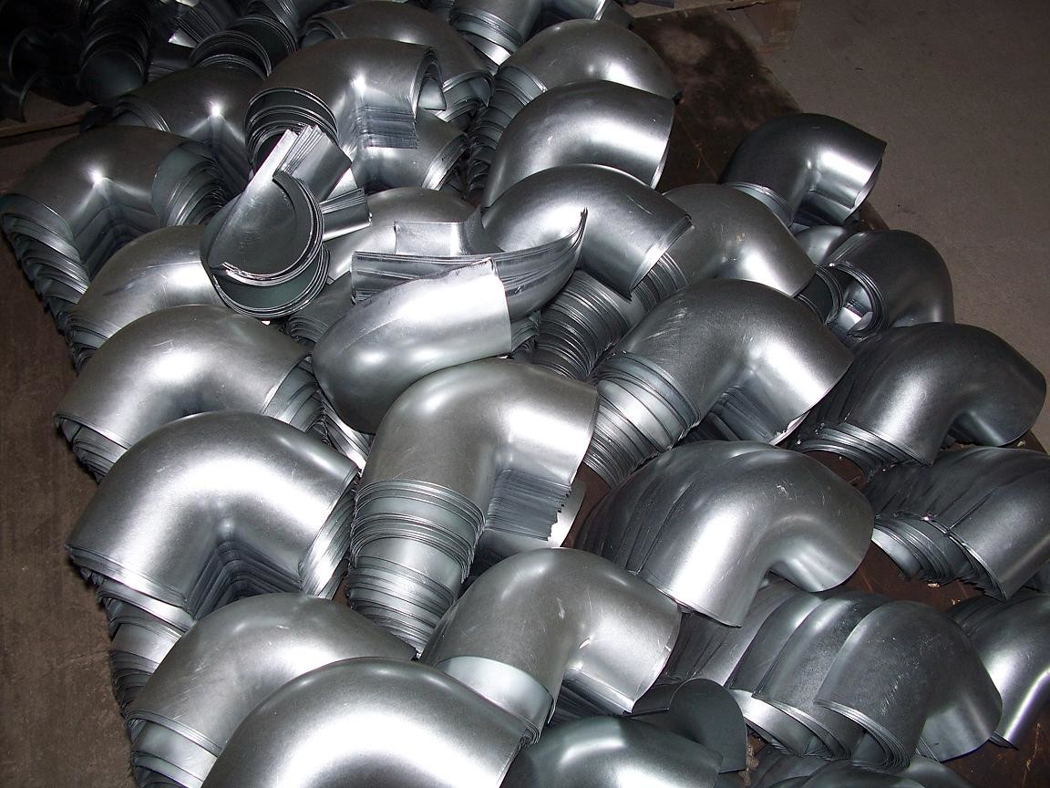 Standard Pipe Elbow Dimensions 90 Degree Bends Halves Sheet , Deep Drawn Parts