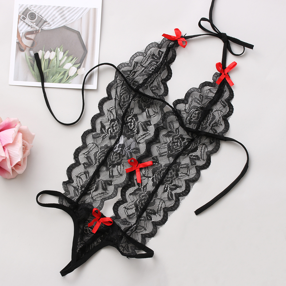 2020 Lace One-Piece Perspective Three-Point Sexy Lingerie
