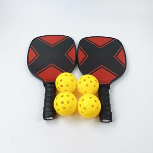 China Red PU Custom Pickleball Paddle Wood Pickleball Paddles Outdoors Indoor Sports wholesale
