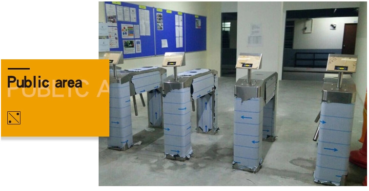Alloy Aluminum Electronic Turnstile Gates Hit Against Function RS232