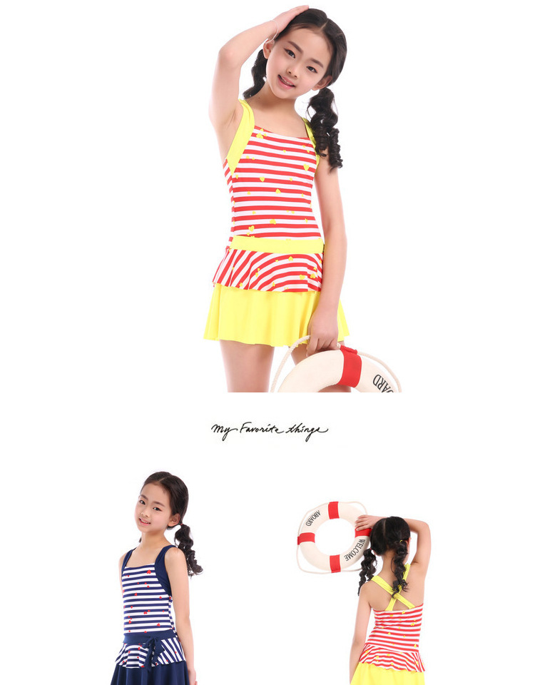 Exquisite Striped Girl Exclusive Swimsuit