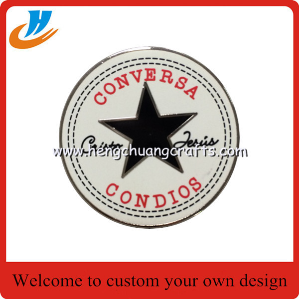 Enamel lapel pin badge with gold plated,metal button badge pin wholesale