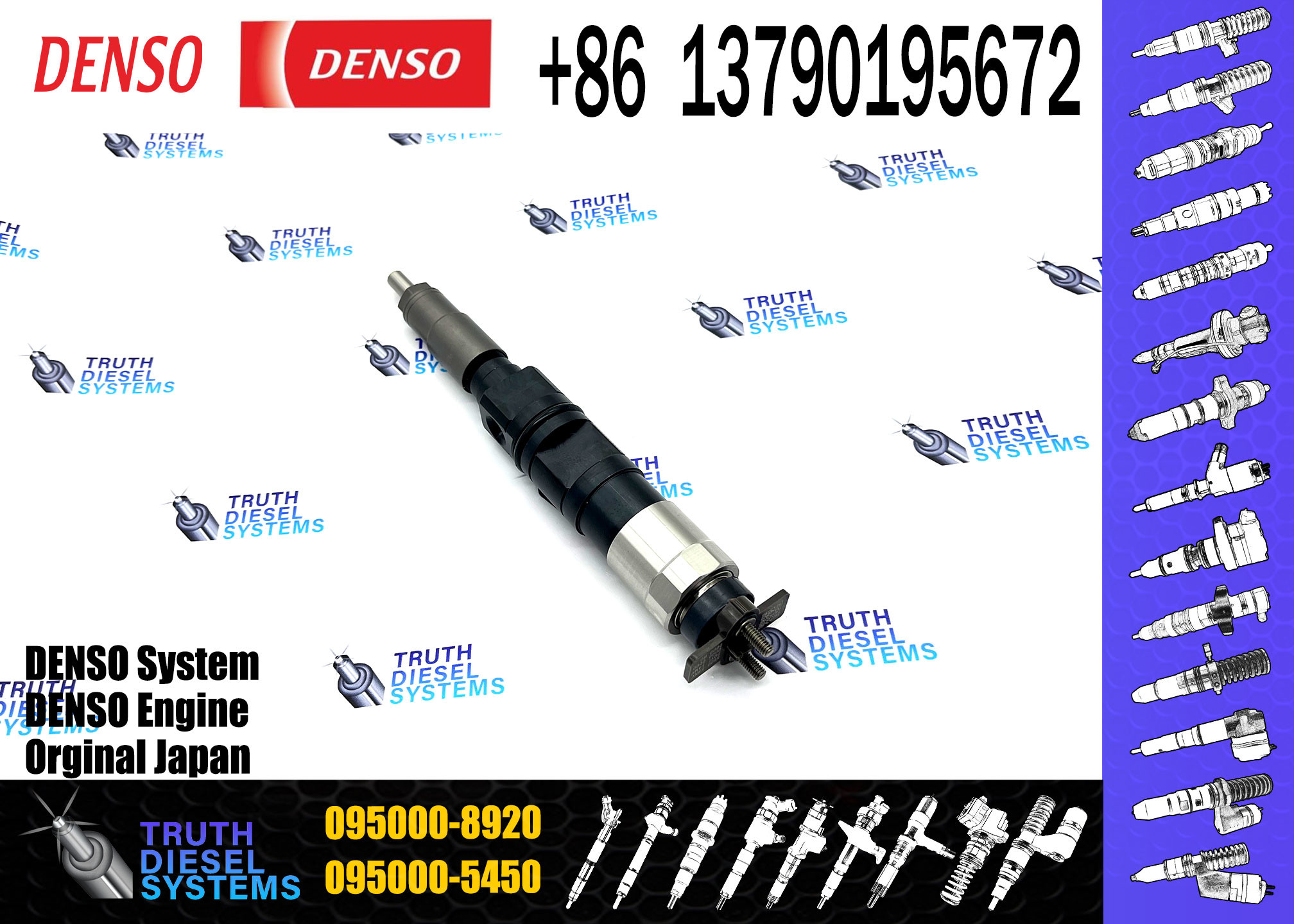 DENSO injetor 095000-8920 ME306398 new Common Rail Injector 095000-8920 ME306398 for M-itsubishi 6M60T engine
