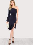 Summer one shoulder women fashion dress