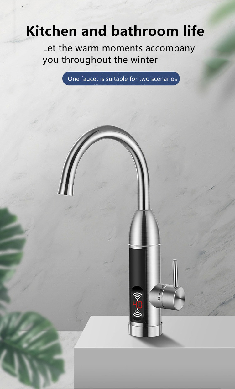 304 SS Element Instant Hot Water Faucet Electric Bathroom Tap 50HZ Ipx4