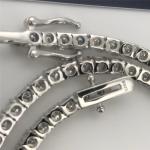 3mm 5.0mm Moissanite Tennis Necklace Moissanite Tennis Chain For Wedding