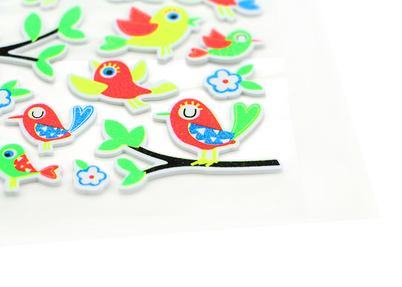 Custom Flocking Stickers Printing Service Neon Decorative Promotional Gifts Support
