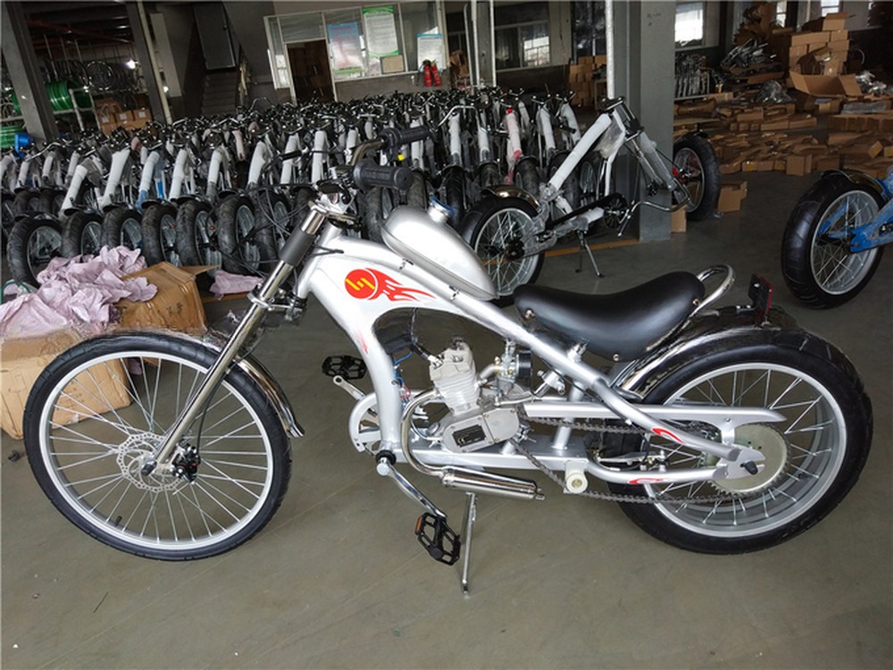 80cc Two Stroke Gas Kit Motorcycle Chopper Bicycle Max. Speed 40km/h for Adult Riders