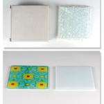 Tempered Glass Square Sublimation Coasters For Sublimation Heat Transfer