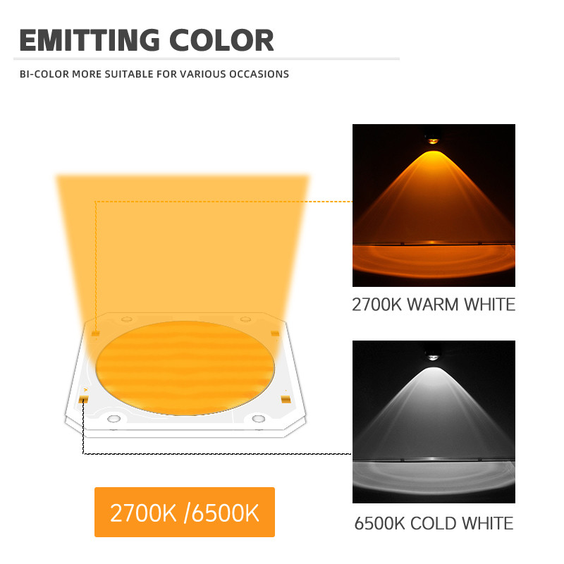 High Power Bi Color 300W 6060 Flip Chip Custom Cob Led Chip For Commerical Led Light Stage Light