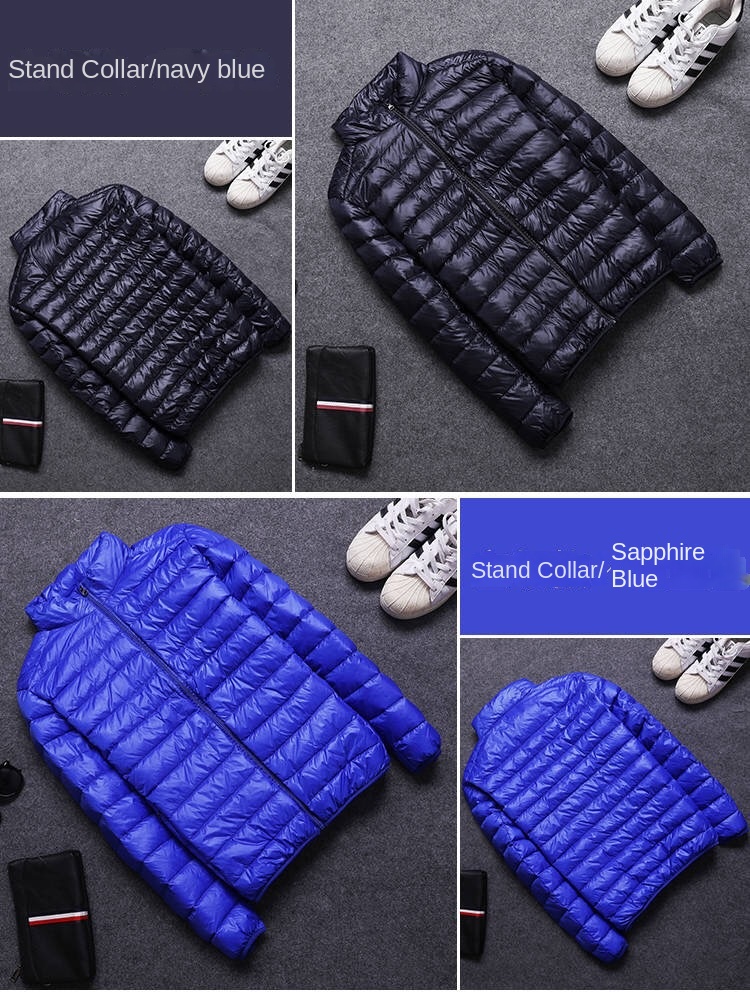 Blank Hooded Warm Down Jacket Casual Lightweight Winter Men Jackets