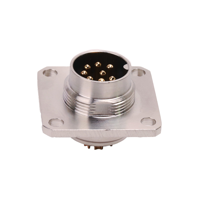 Rear Front M16 Waterproof Connector Wall Panel Mount 2 - 12 Pin Male Female Connector