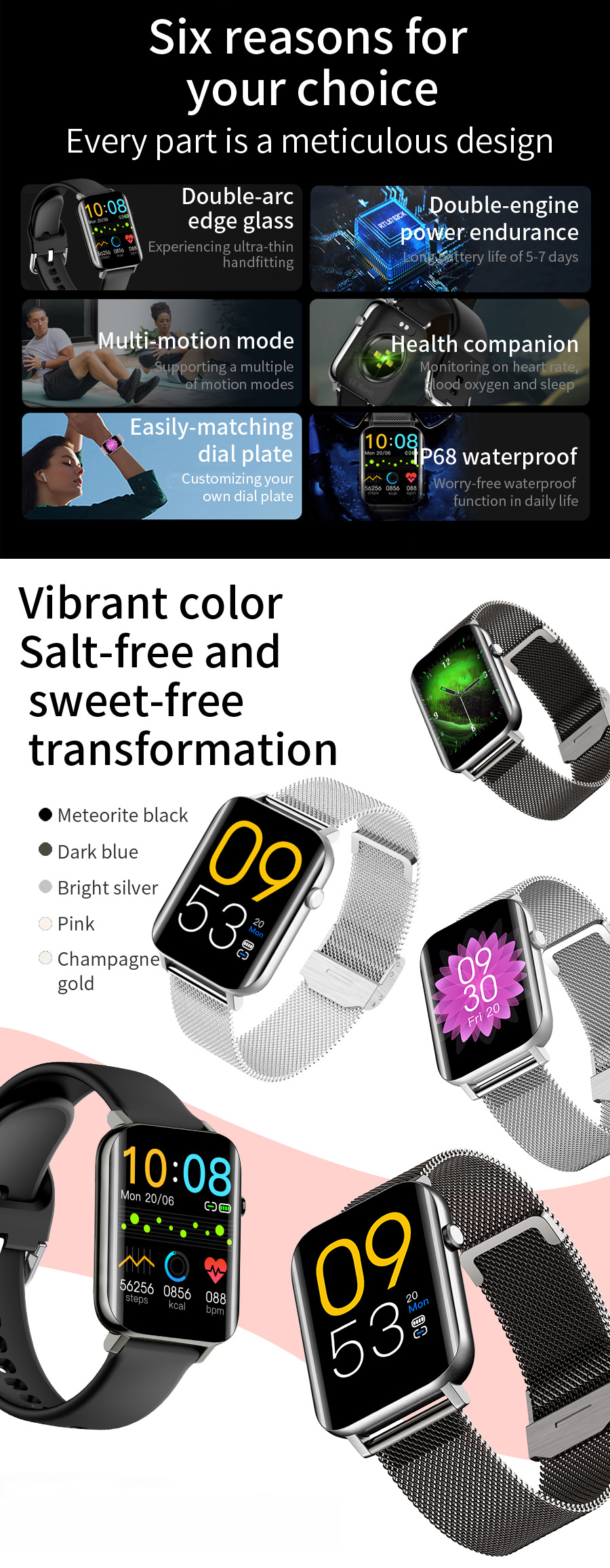 Wholesale KKJ NY15 Smart Watch Blood oxygen IP68 Waterproof Smart Watch For Men Smart Bracelet Reloj Smart Watch Xiaomi