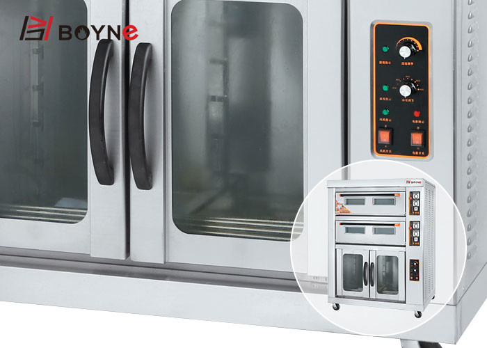 Commercial Bakery Equipment One Layer Two Trays Gas Bakery Oven With Proofer
