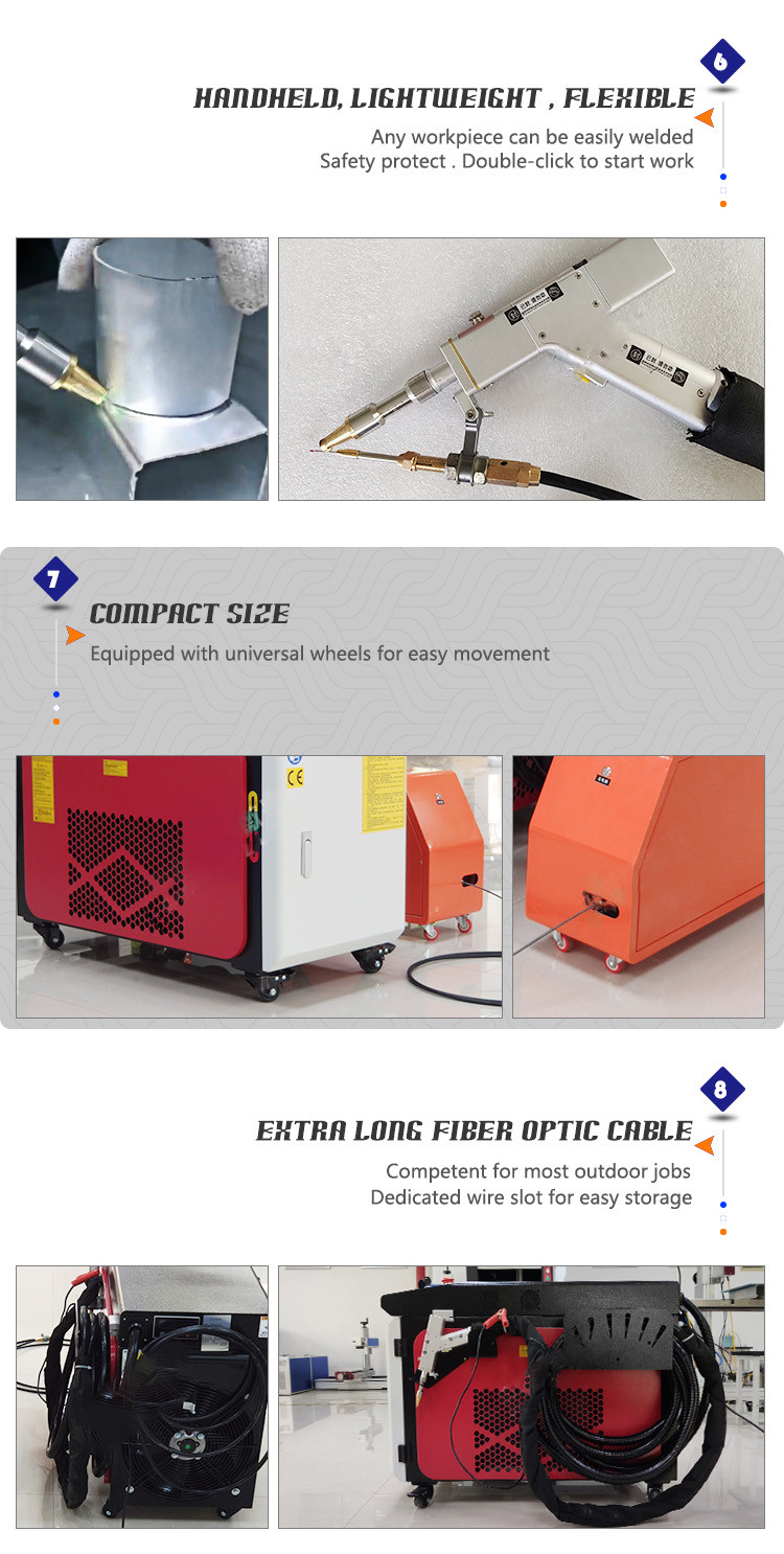 High precision mini fiber Laser Welder handheld laser welding machine for metal with wire feeder