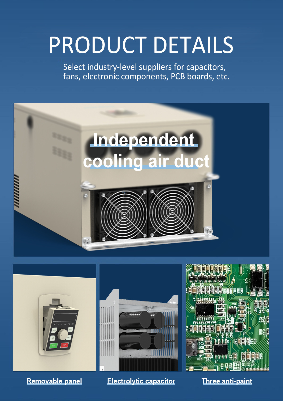 480V VFD 75KW 90KW Variable Frequency Inverter For 3 Phase Motor