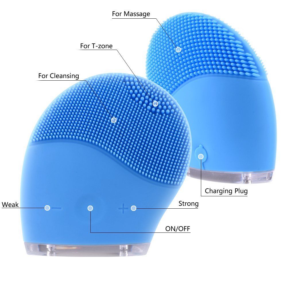 Sonic Rechargeable Facial Cleansing Brush Makeup Remove Cleanser