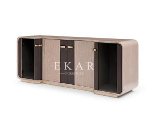 China Luxury High Gloss Dining Room 4 Door Sideboard Cabinet wholesale
