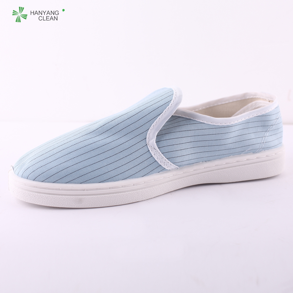 Pharmaceutical ESD Cleanroom Shoes Lint Free Easy Cleaning With Textile Lining