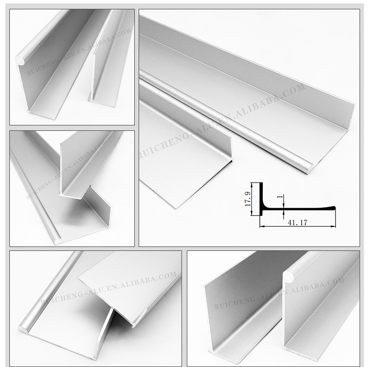 6060 Aluminium Handle Profile , T6 0.9mm J Profile Handle For Wardrobe