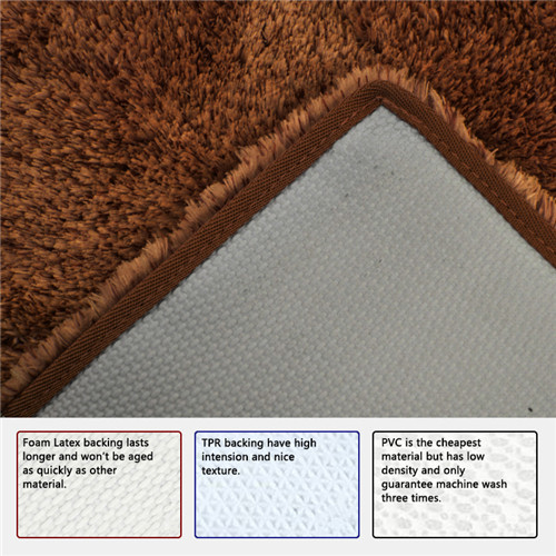 Non Slip Latex Backing Tufted Wool Rug Water Absorbent Bathroom Rug
