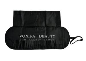 China PU Leather Makeup Brush Bag Holder Wrap Roll Up Stationery Pen Pencil Case Pouch wholesale
