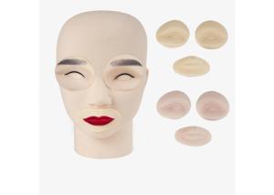 China Emulsion Material Tattoo Practice Skin 3D Effect Silicone Head Model wholesale