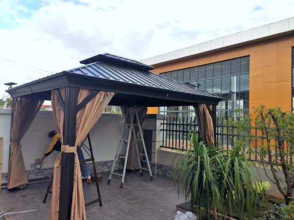 Multifunctional Pergola Hardtop Furniture Patio Metal Roof Aluminium Outdoor