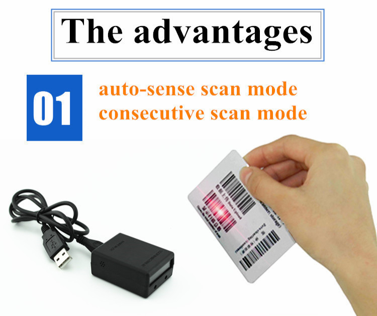 CCD Sensor 1D Qr Barcode Scanner Module USB RS232 Serial TTL YHD-M300C