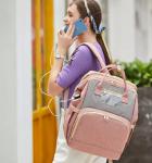 3 In 1 Polyester Solid Baby Diaper Backpack 30~40L