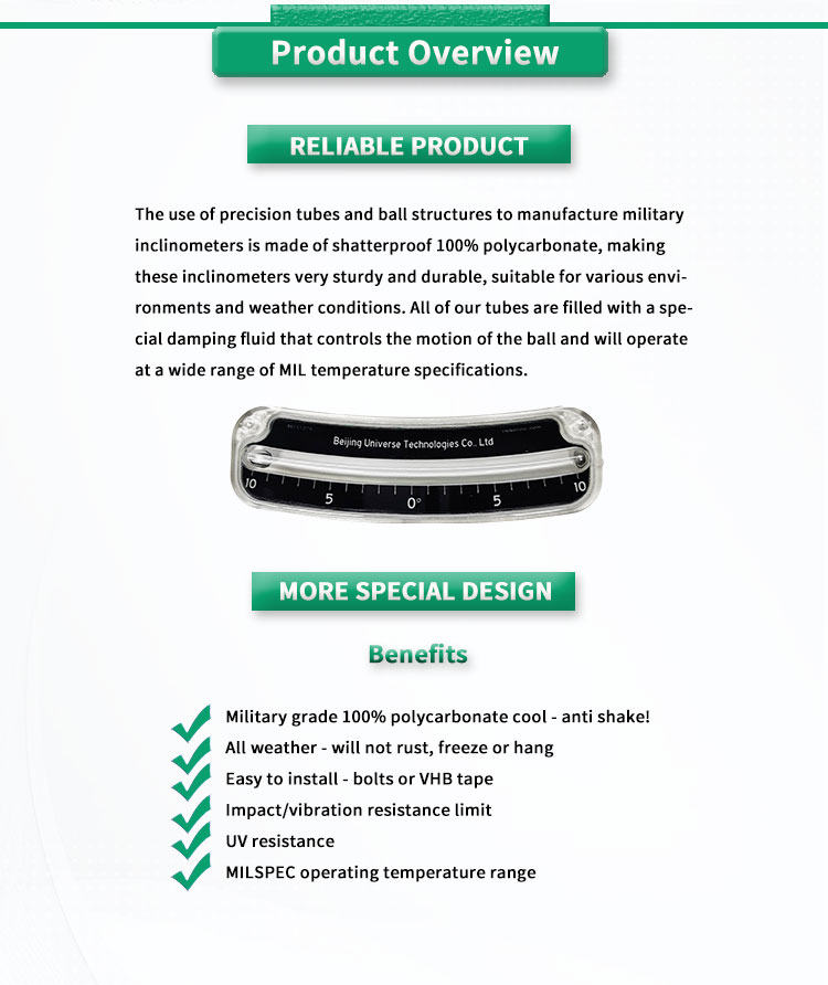 Customized UNIVO 2110Y Inclinometer Gradiometer Aluminum Angle Slope Level Indicator