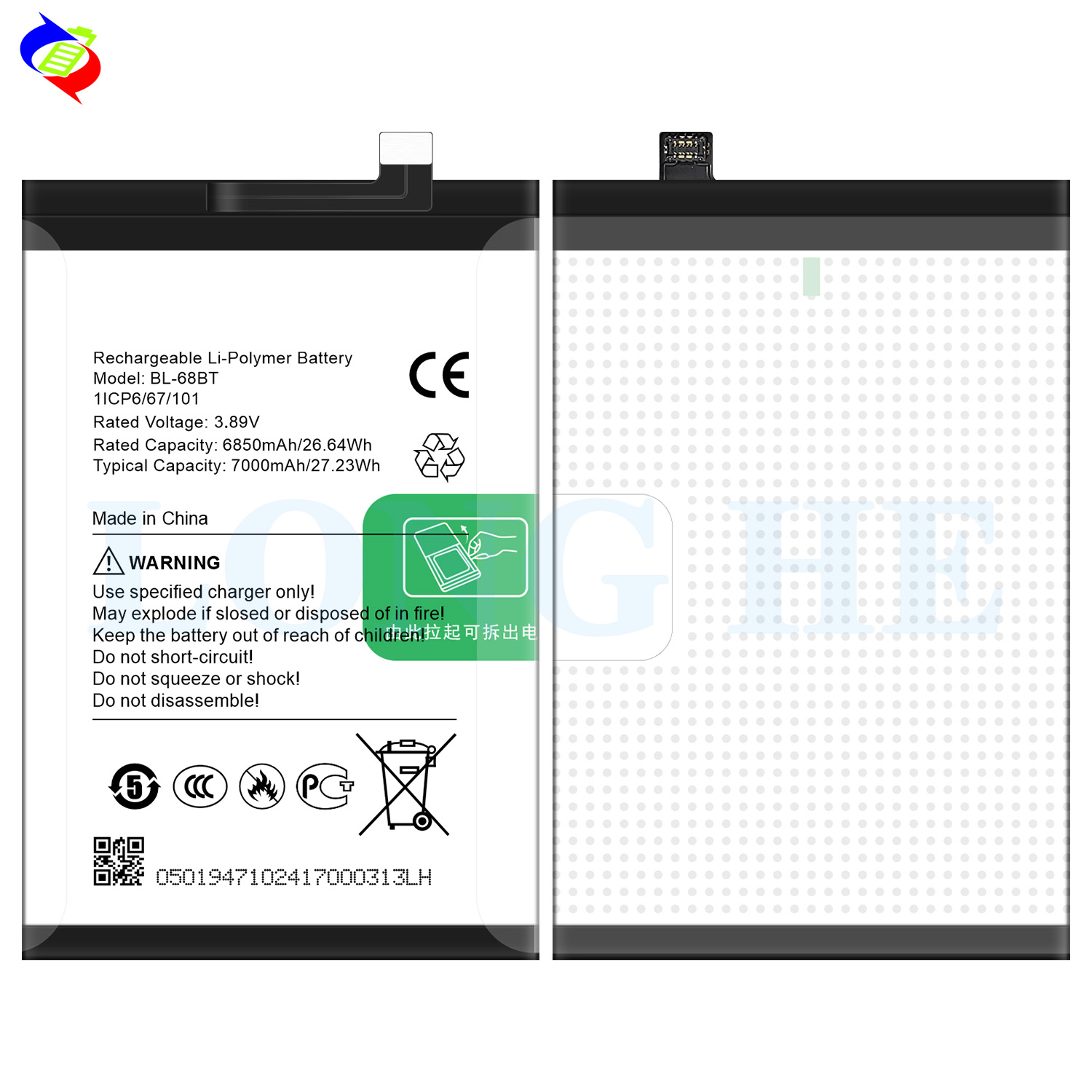 RECHARGABLE Replacement Battery For Tecno Pova Neo2/LG6n BL-68BT phone batteries 7000mAh