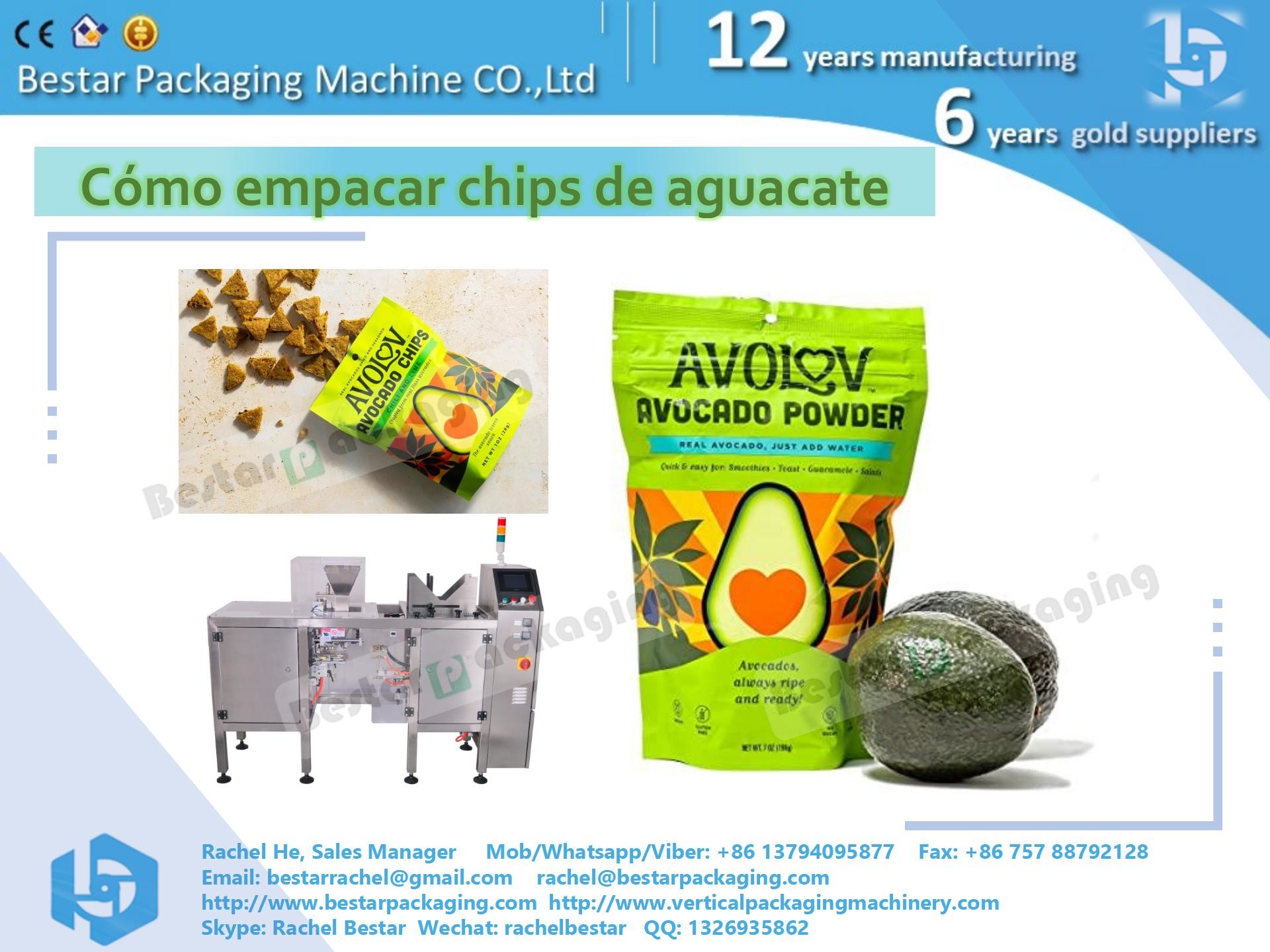 Avocado crisp zipper bag packaging machine