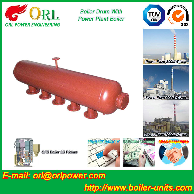 Oil-fired ISO9001 SA516GR70 Boiler mud drum with Natural Circulation
